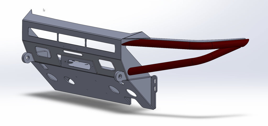 BAMF Light 2012 to 2015 (DIY weld yourself kit) Tacoma front Hybrid bumper