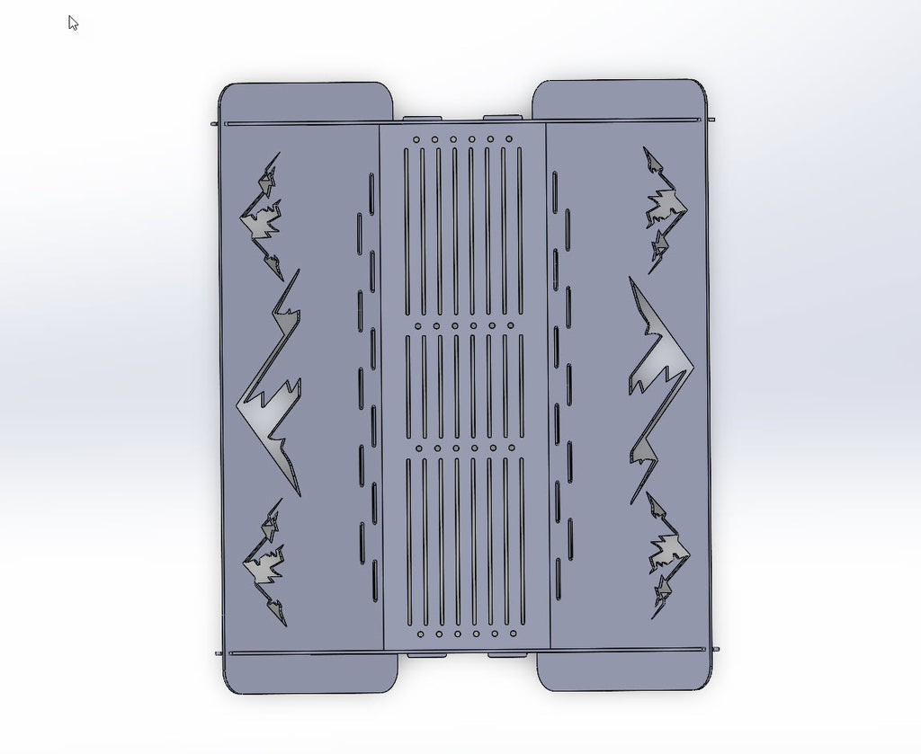 Flat pack fire pit and grill