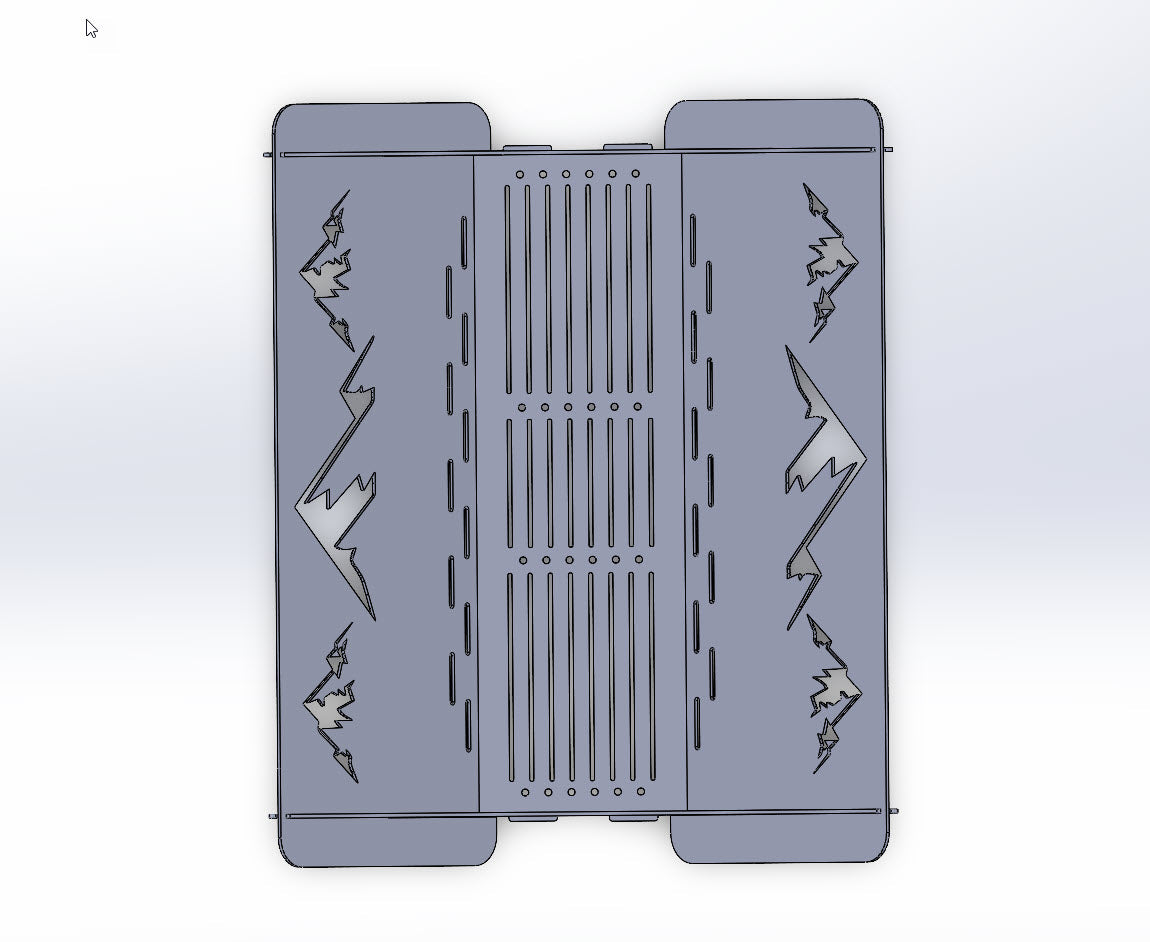 Flat pack fire pit and grill